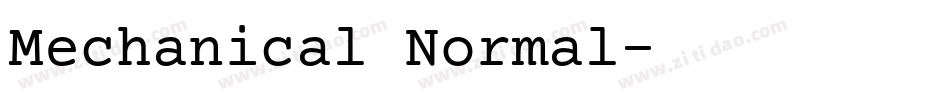 Mechanical Normal字体转换